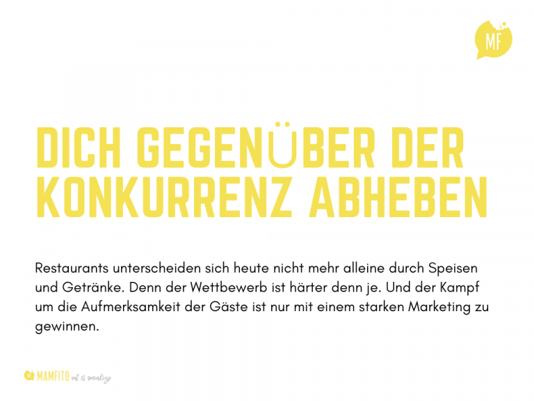 sich vom Wettbewerb in der Gastronomie unterscheiden gehört heute mehr denn je dazu
