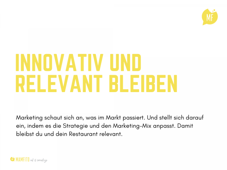 Gastronomie Innovation durch starkes Marketing ist essentiell