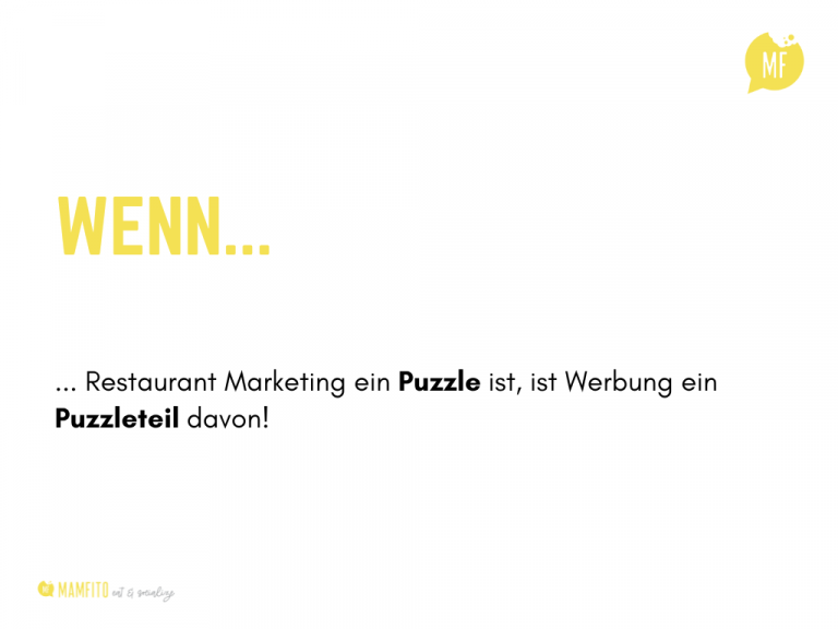 Gastronomie Werbung ist Teil des Gastronomie Marketing