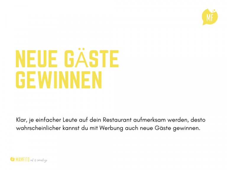 Mehr Gäste für dein Restaurant gewinnst du durch gute Werbung