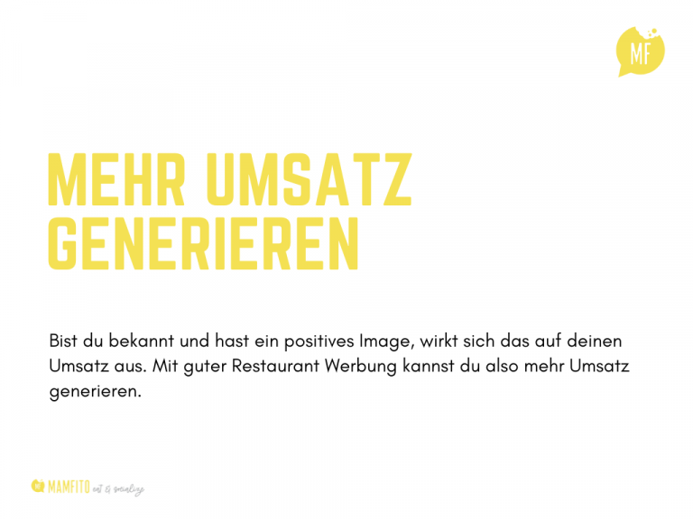 Mehr Umsatz fürs Restaurant generieren