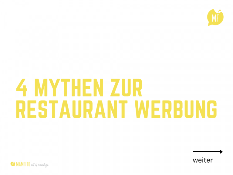 Welche Mythen sich ums Thema Werbung Restaurant ranken...